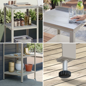 Outdoor Standregal Bolognano 92x50x50 cm [casa.pro]