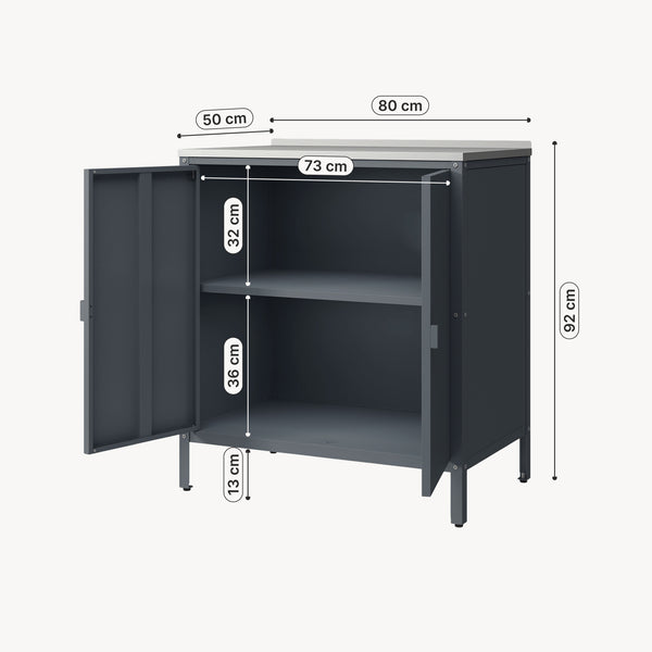 Outdoor Schrank Bolognano 92x80x50 cm [casa.pro]