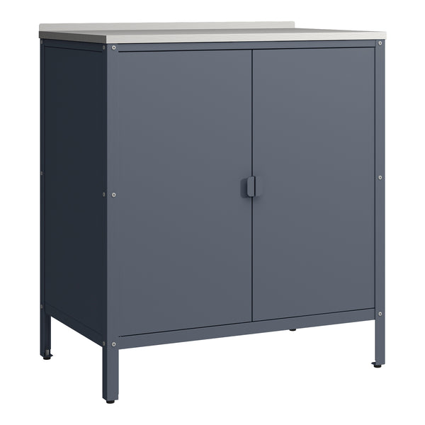 Armoire de jardin Bolognano acier laqué 92 x 80 x 50 cm casa.pro