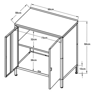 Armoire de jardin Bolognano acier laqué 92 x 80 x 50 cm casa.pro