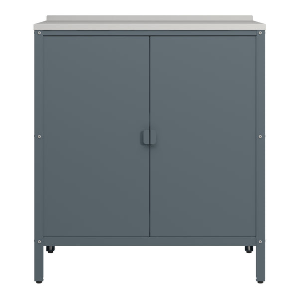Armoire de jardin Bolognano acier laqué 92 x 80 x 50 cm casa.pro