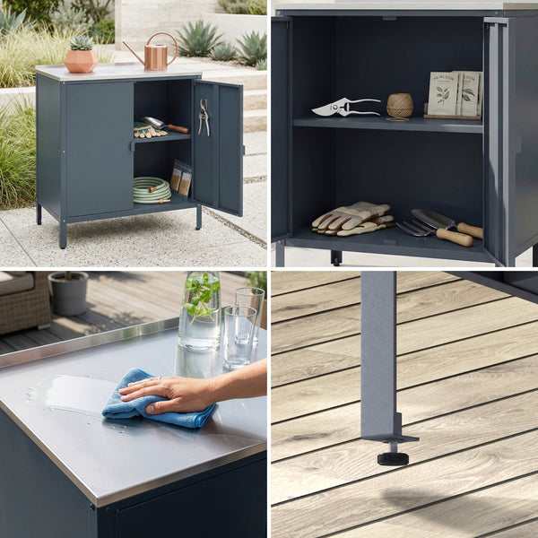 Outdoor Schrank Bolognano 92x80x50 cm [casa.pro]