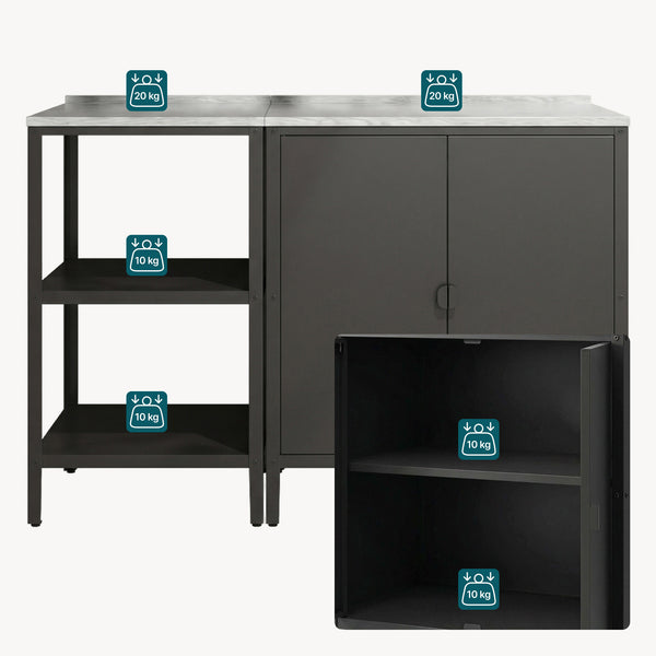 Outdoorset Bolognano Standregal und Schrank [casa.pro]