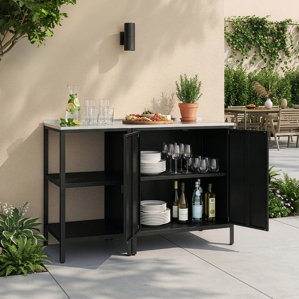 Outdoorset Bolognano Standregal und Schrank [casa.pro]