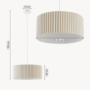 Lampada a sospensione Kupimi Ø45 cm Beige [lux.pro]