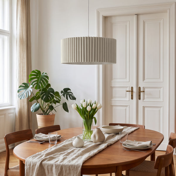 Lampada a sospensione Kupimi Ø45 cm Beige [lux.pro]