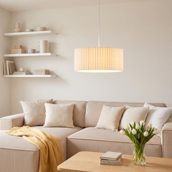 Lampada a sospensione Kupimi Ø45 cm Beige [lux.pro]