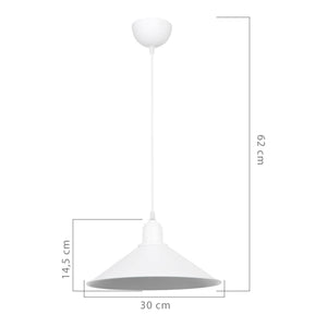 Suspension Hinckley en plastique hauteur 62 cm E27 [lux.pro]