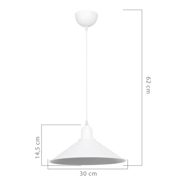 Suspension Hinckley en plastique hauteur 62 cm E27 [lux.pro]