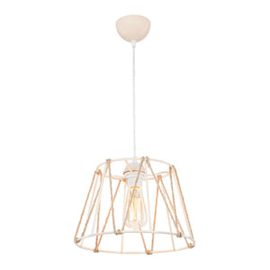 Suspension Halifax en ABS et corde de jute hauteur 60 cm E27 [lux.pro]