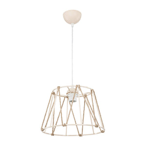 Suspension Halifax en ABS et corde de jute hauteur 60 cm E27 [lux.pro]