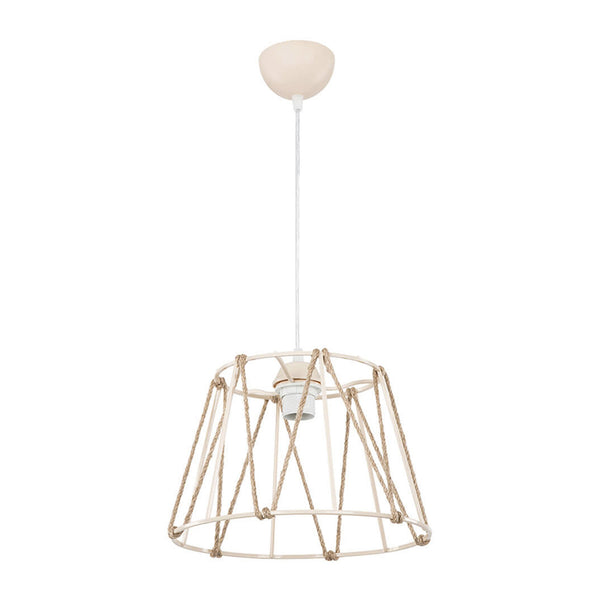 Suspension Halifax en ABS et corde de jute hauteur 60 cm E27 [lux.pro]