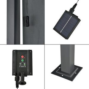 Pergola Fortaleza LED Solaire Acier Polyester différentes tailles et couleurs [en.casa]