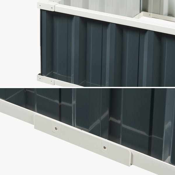 Hochbeet Albrandswaard 258x90x30 cm Anthrazit [en.casa]