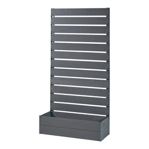Fioriera con Spalliera Heerde in WPC Grigio [en.casa] 