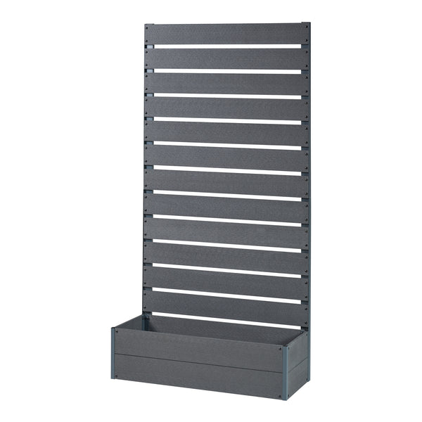 Fioriera con Spalliera Heerde in WPC Grigio [en.casa] 