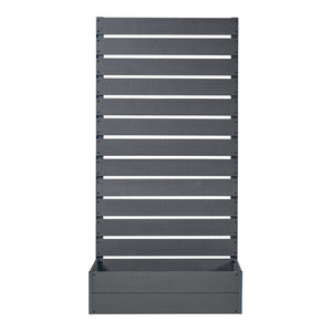 Fioriera con Spalliera Heerde in WPC Grigio [en.casa] 
