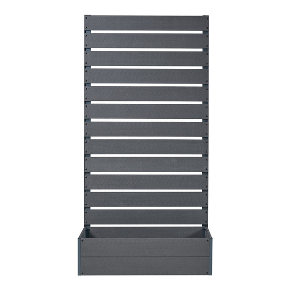 Fioriera con Spalliera Heerde in WPC Grigio [en.casa] 