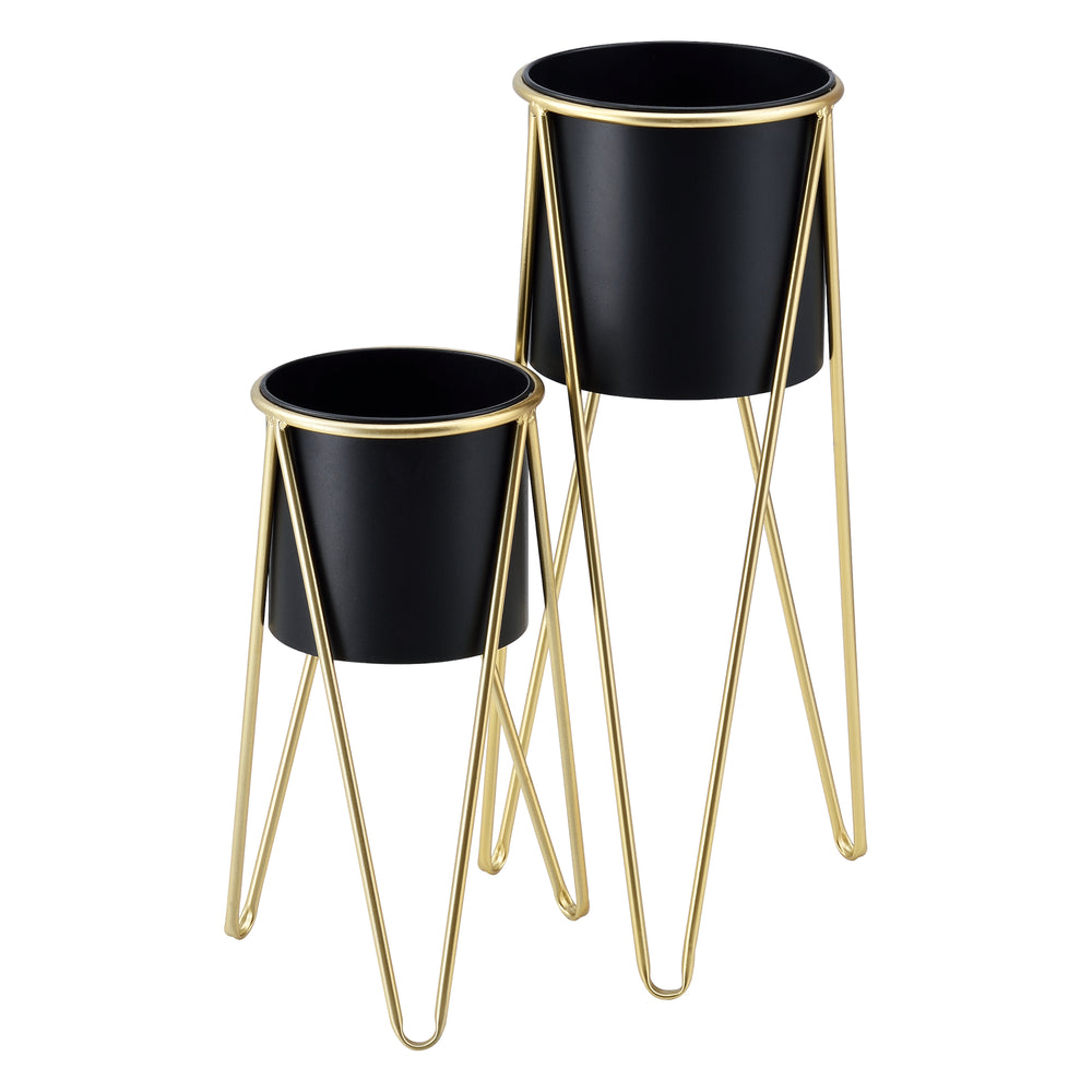 Portafiori Hedera 2 pezzi con vaso in diversi colori en.casa - premiumXL