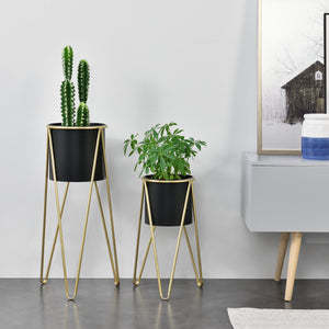 Blumenständer Hedera 2-tlg. mit Pflanztopf in verschiedenen Farben en.casa