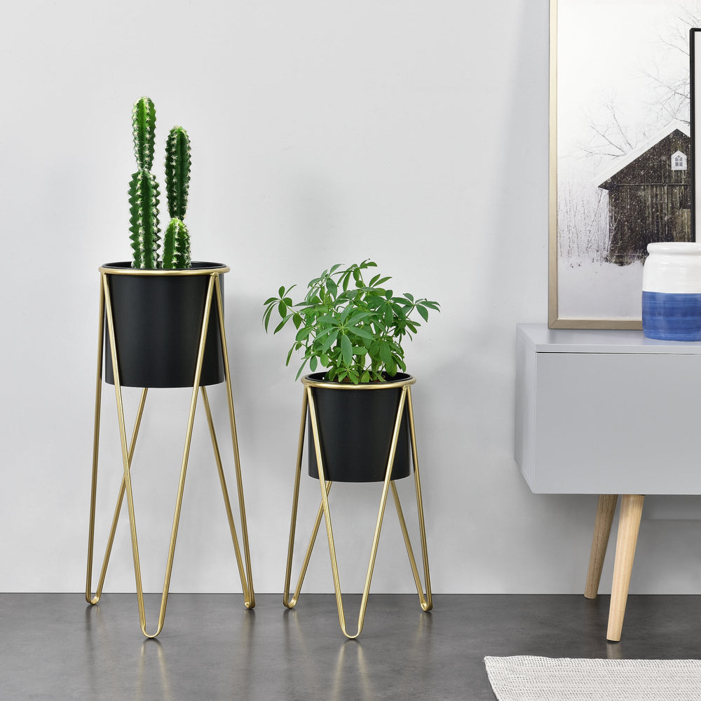 Portafiori Hedera 2 pezzi con vaso in diversi colori en.casa - premiumXL