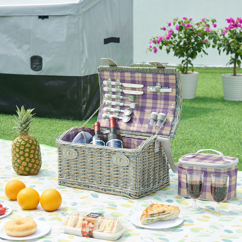 Panier pique-nique Folldal pour 2 personnes 40x28x25 cm [casa.pro] - premiumXL