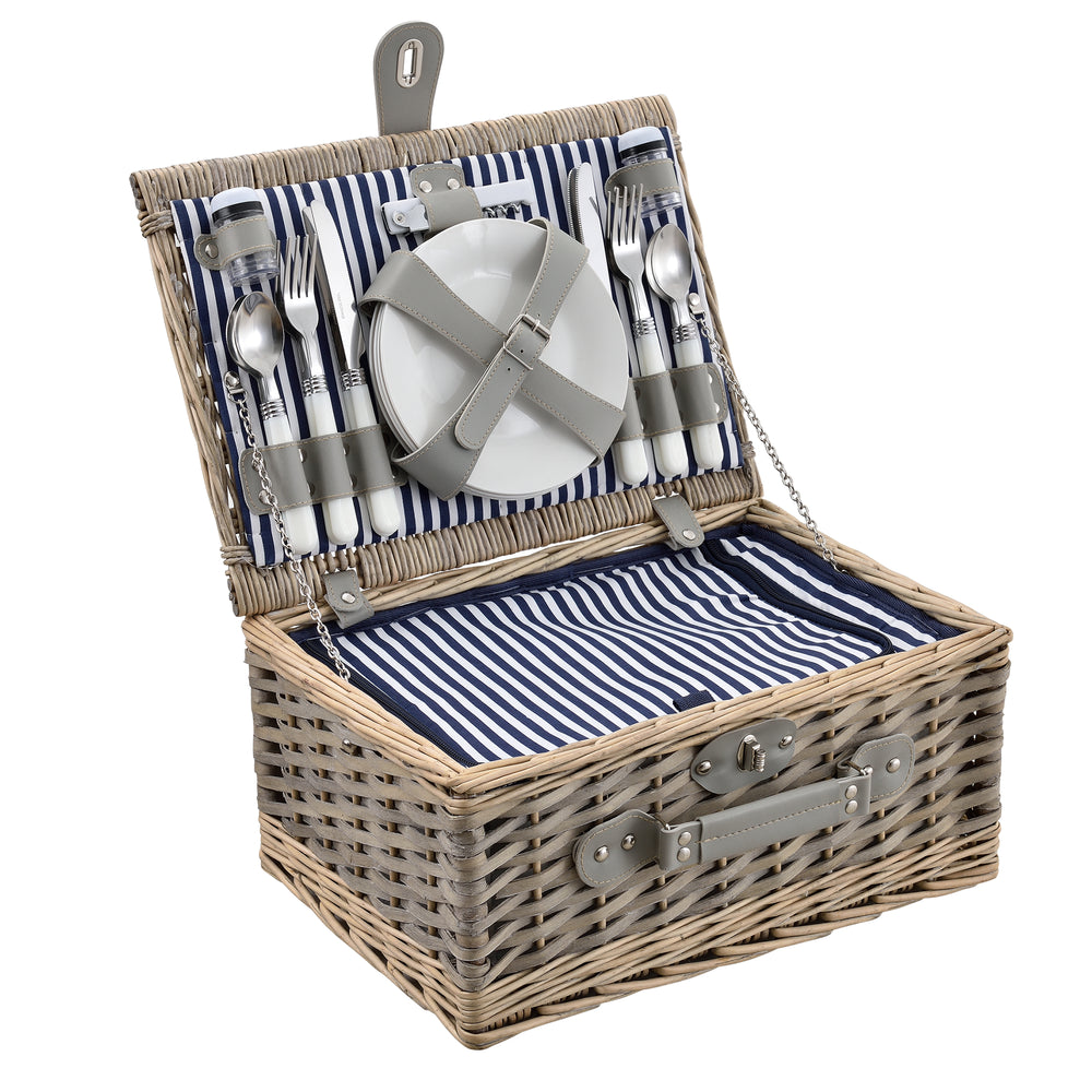 Panier pique-nique avec couverts - Set pour 2/4 personnes en différentes couleurs casa.pro - premiumXL