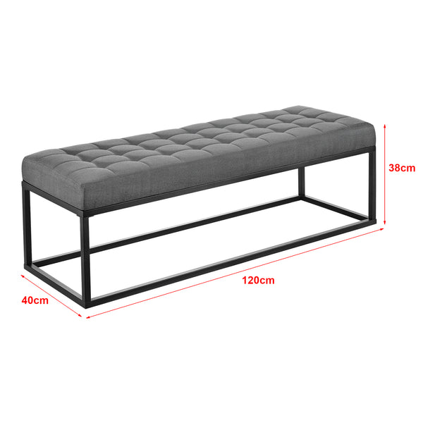 Panca per Interni Salta Ottomana Imbottita Trapuntata 120x40x38 cm pro.tec