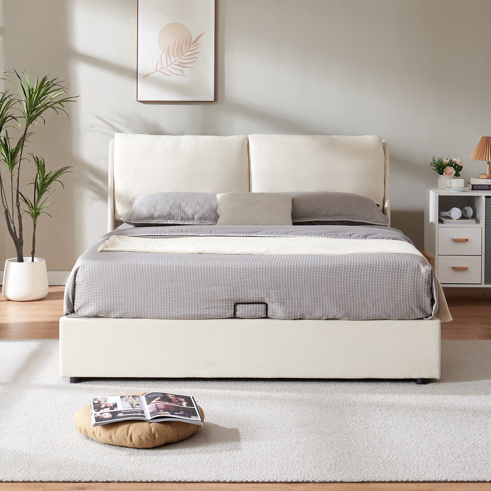 Polsterbett Lunner mit Matratze [en.casa]