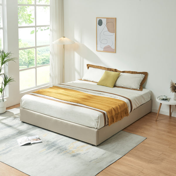 Lit coffre Nola avec matelas [en.casa]