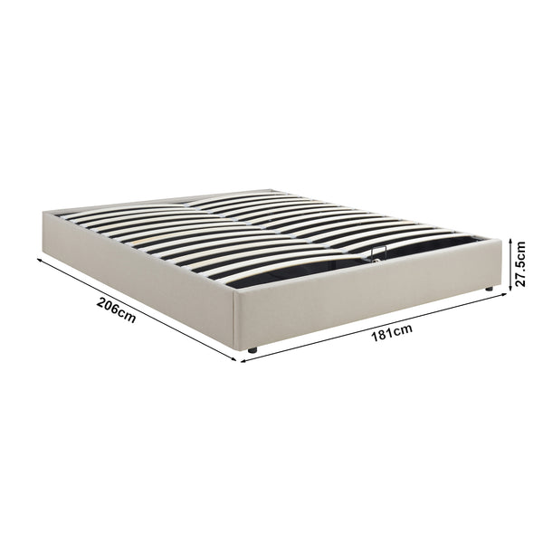 Lit coffre Nola avec matelas [en.casa]