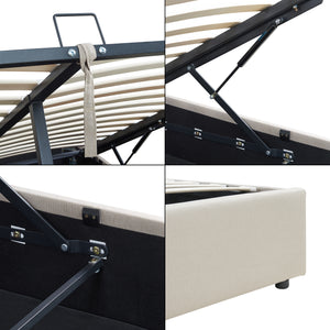 Lit coffre Nola avec matelas [en.casa]