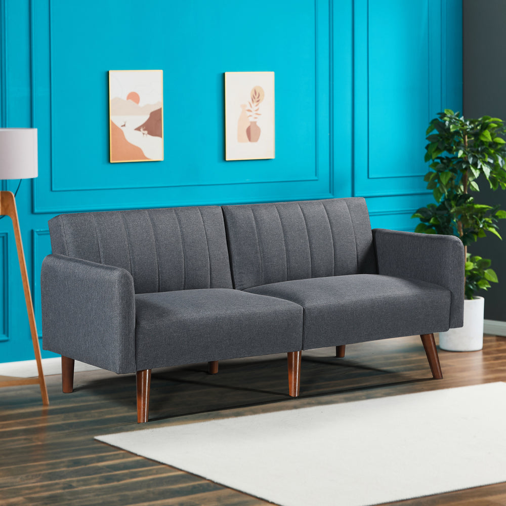 Canapé-lit Malå avec fonction couchage 175x70x72 cm gris [en.casa] - premiumXL