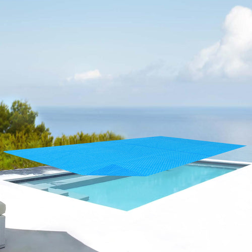 Bâche solaire de piscine à bulles bleu [en.casa]