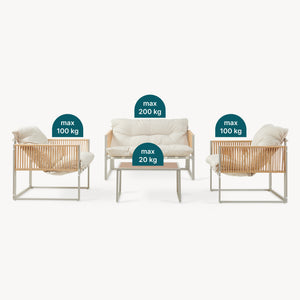 Loungeset Karg 4-tlg. [casa.pro]