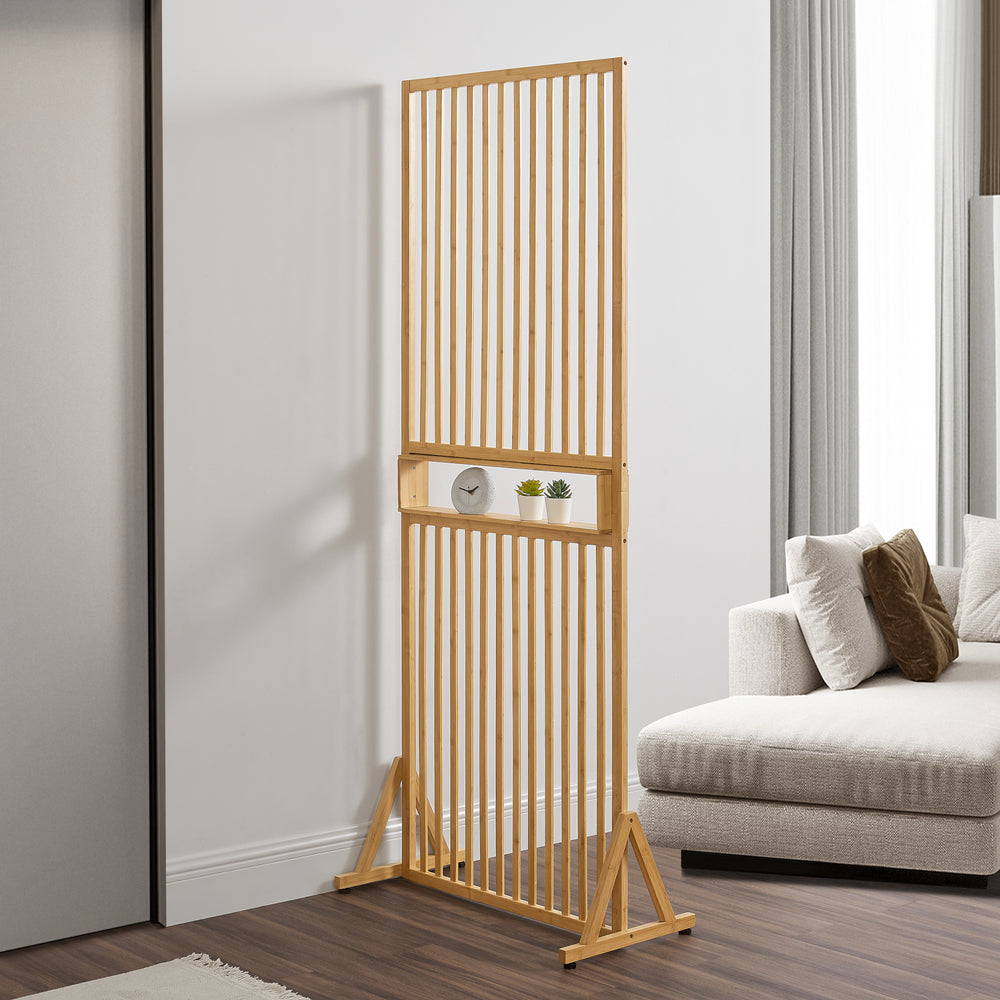 Séparateur de pièce Fron 197x75,5x40 cm bambou [en.casa] - premiumXL