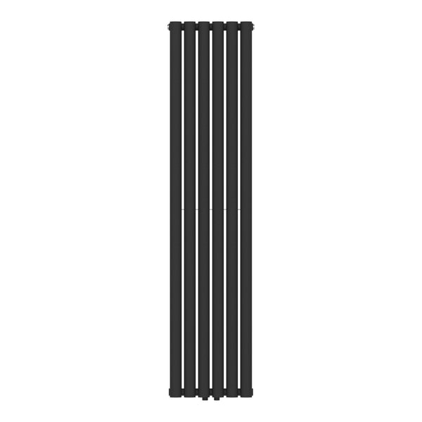 Radiateur à panneaux double Nore 1198 W acier 160 x 36 cm noir [neu.haus]