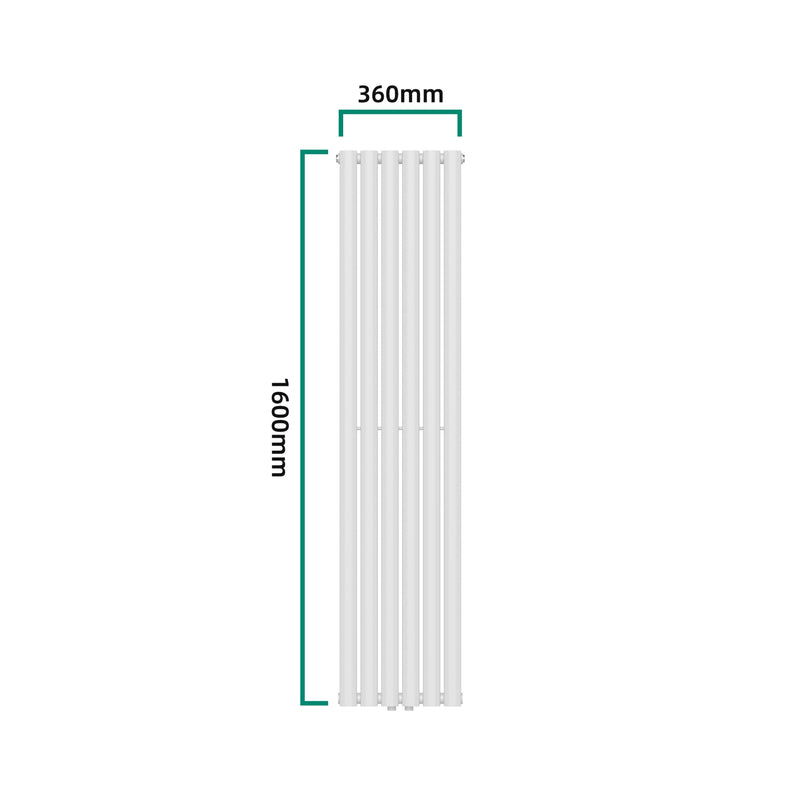 Croquis coté Radiateur à panneaux double Nore 1198 W acier 160 x 36 cm blanc [neu.haus]