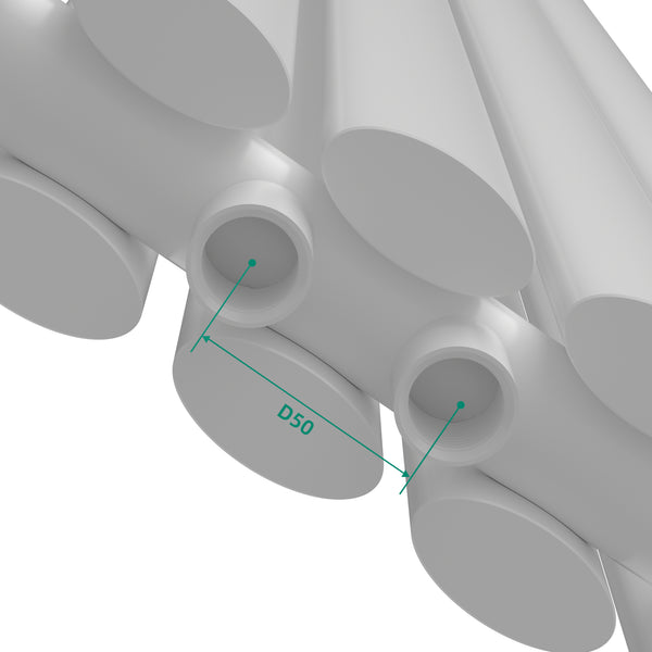 Design Röhrenheizkörper Nore Weiß 180x30cm Doppellagig 1122W [neu.haus]