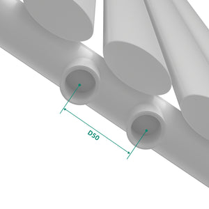 Termosifone Nore ad Acqua Calda Pannello Singolo con Elementi Tubolari 180 x 36 cm - Bianco [neu.haus] 