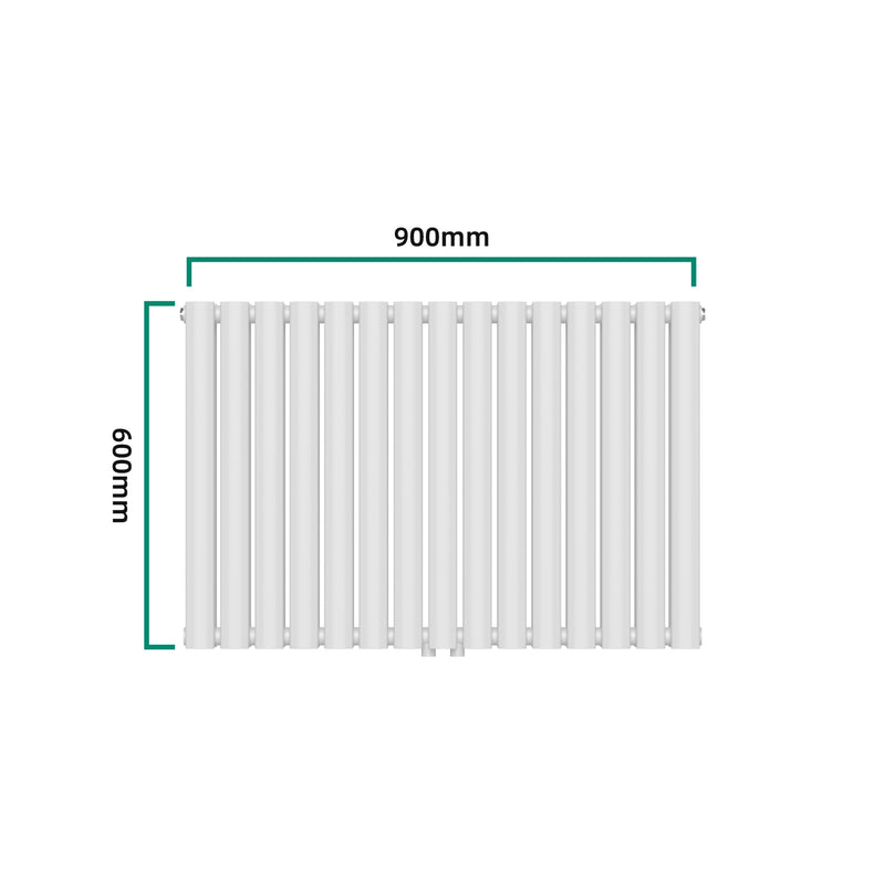 Schizzo in scala Termosifone Nore ad Acqua Calda Pannello Doppio con Elementi Tubolari 60 x 90 cm Bianco [neu.haus] 
