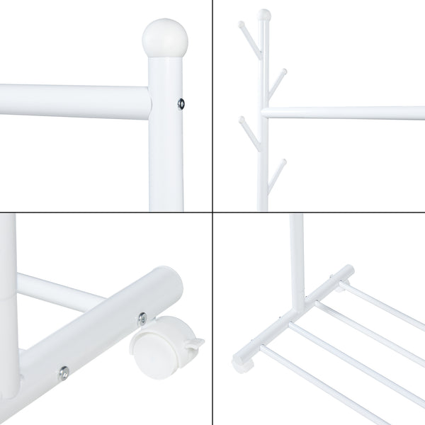 Rollbarer Garderobenständer Snåsa 170x105x43 cm [en.casa]