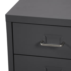 Cassettiera Kökar in Acciaio Mobile Archivio con 3 Cassetti e Rotelle - Vari Colori [en.casa]