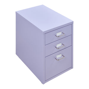 Cassettiera Kökar in Acciaio Mobile Archivio con 3 Cassetti e Rotelle - Vari Colori [en.casa]