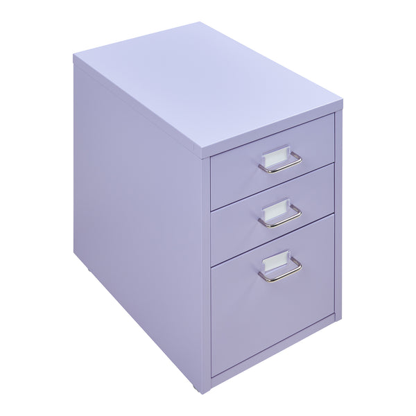 Cassettiera Kökar in Acciaio Mobile Archivio con 3 Cassetti e Rotelle - Vari Colori [en.casa]