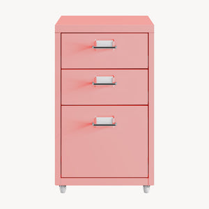 Cassettiera Kökar in Acciaio Mobile Archivio con 3 Cassetti e Rotelle - Vari Colori [en.casa]