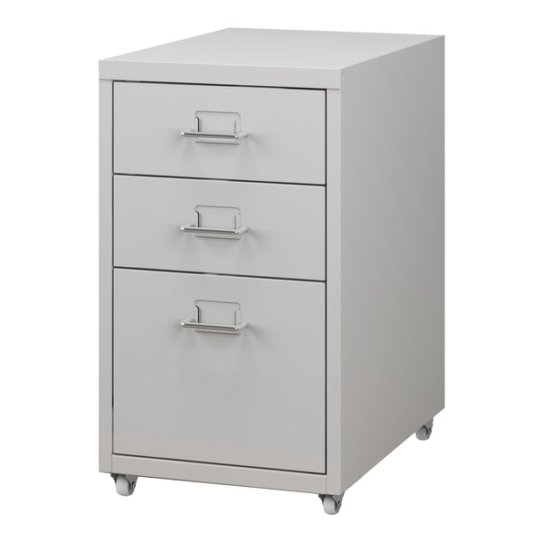 Caisson de bureau à roulettes Kökar acier 48 x 28 x 41 cm [en.casa]