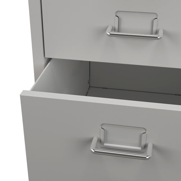 Caisson de bureau à roulettes Kökar acier 48 x 28 x 41 cm [en.casa]