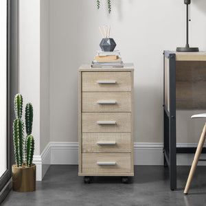 Rollcontainer Stockholm 63x33x38 cm mit 5 Schubladen in versch. Farben en.casa