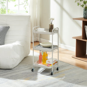 Chariot de service Kelevn 67 x 33 x 31 cm acier gris [en.casa]